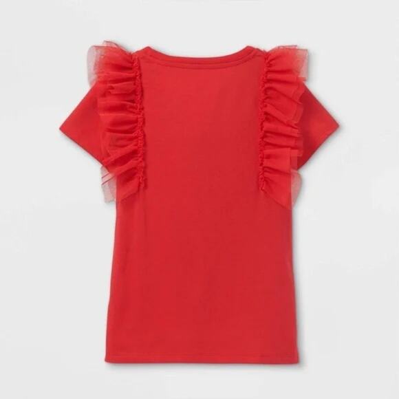 Jojo Siwa top Christmas Girls XXL Slayin it Santa sleigh sequin ruffle 18-20 NWT - Picture 7 of 8